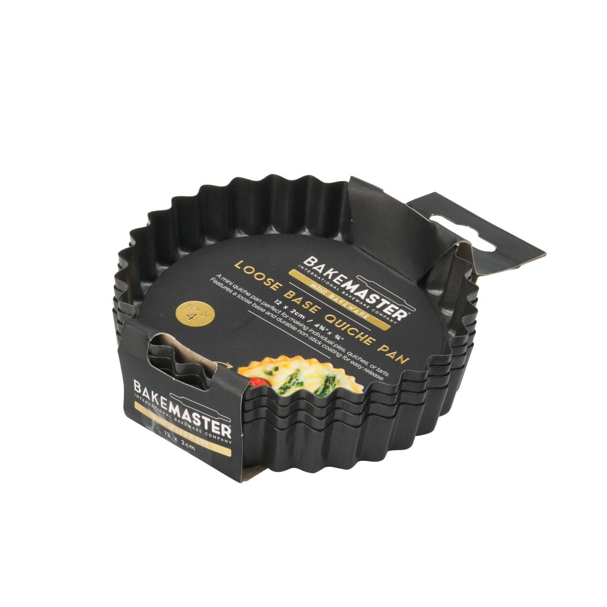 Bakemaster Mini Quiche Pan Set of 4 12x2cm