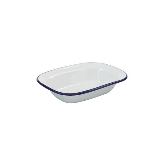 Bakemaster Enamel Rectangular Pie Dish 20 x 15 x 4.5cm