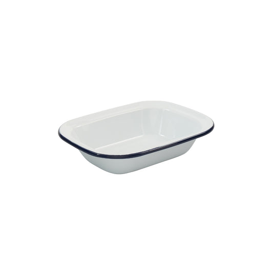 Bakemaster Enamel Rectangular Pie Dish 23.5 x 18 x 5cm