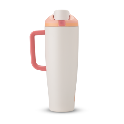 FreeSip Tumbler Stainless Steel Insulated 40oz Sparkling Sherbert (Orange Tan)