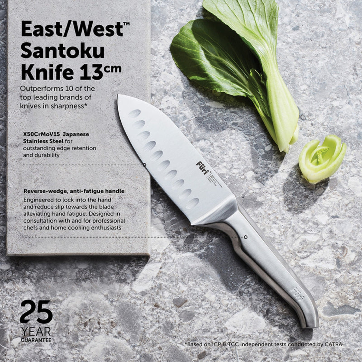 Furi Pro East/West Santoku Knife 13cm
