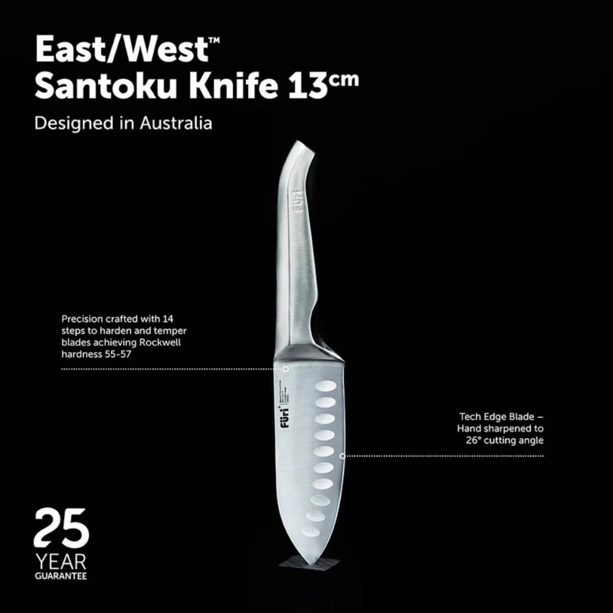 Furi Pro East/West Santoku Knife 13cm