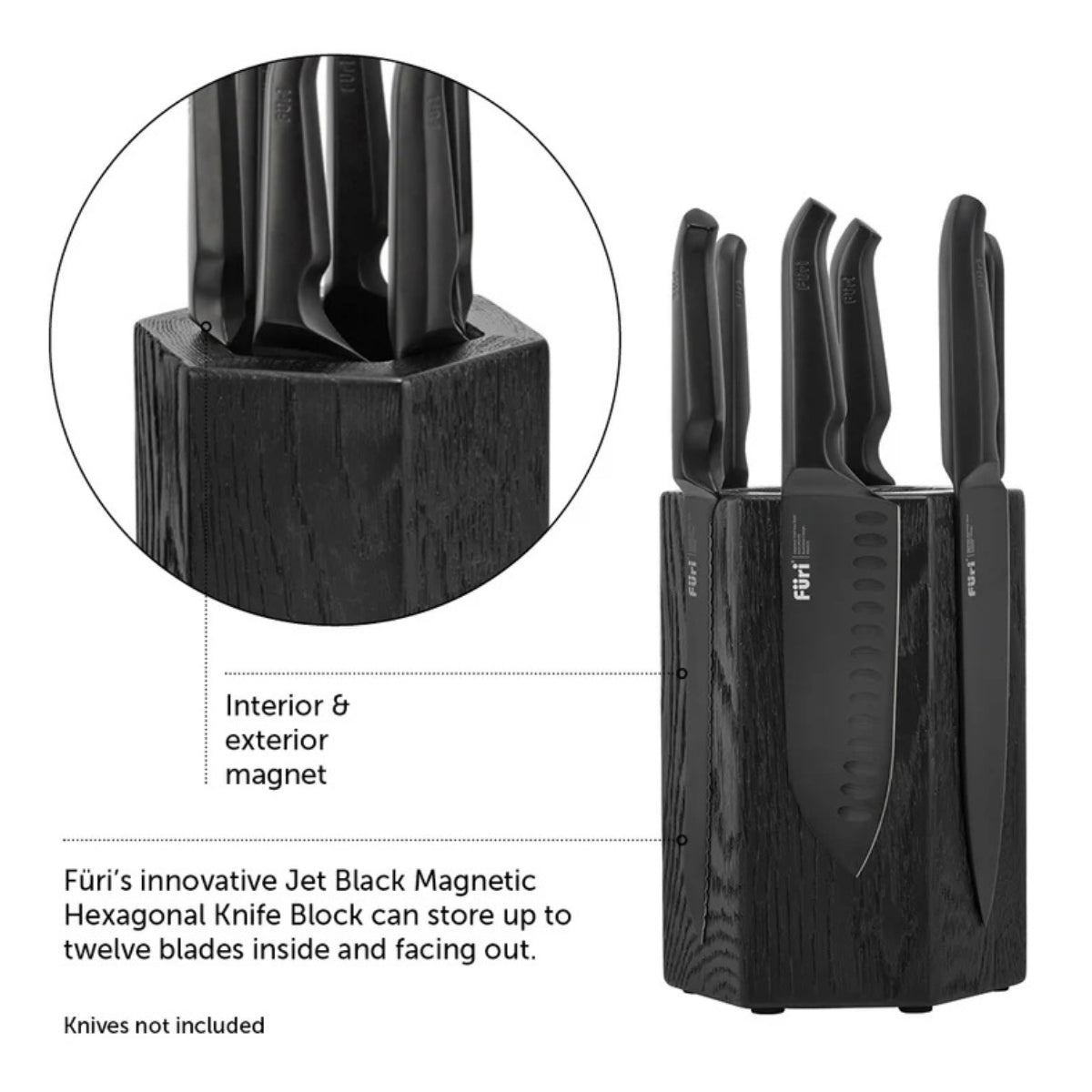 Furi Jet Black Pro Magnetic Hexagonal Block