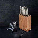 Furi 7 Piece Acacia Knife Block and Sharpener