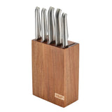 Furi 7 Piece Acacia Knife Block and Sharpener