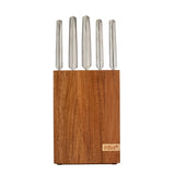 7 Piece Acacia Knife Block and Sharpener