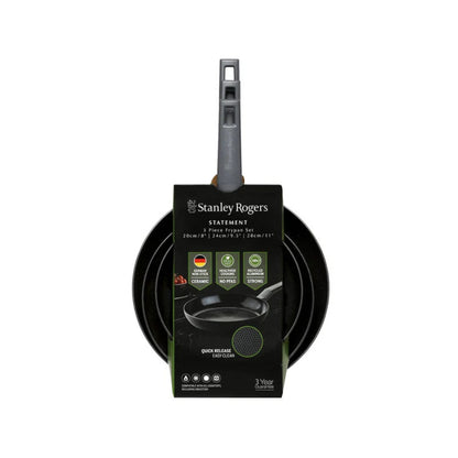 Stanley Rogers Statement 3 Piece Fry Pan Set 20cm 24cm 28cm