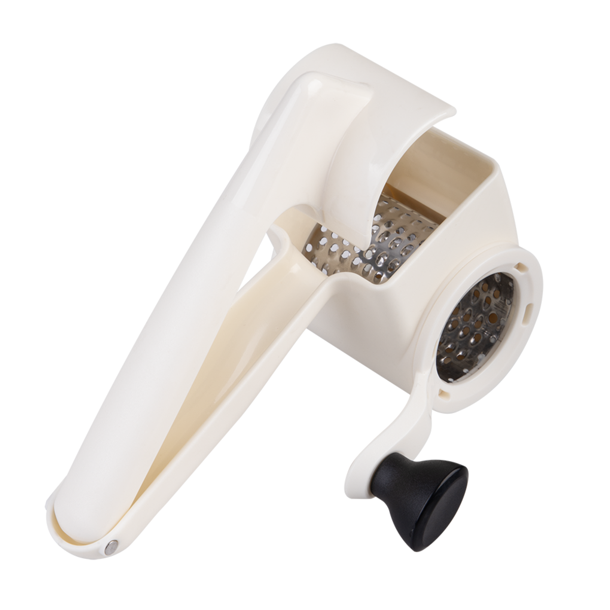 Appetito Rotary Cheese Grater (White with Black Handle)