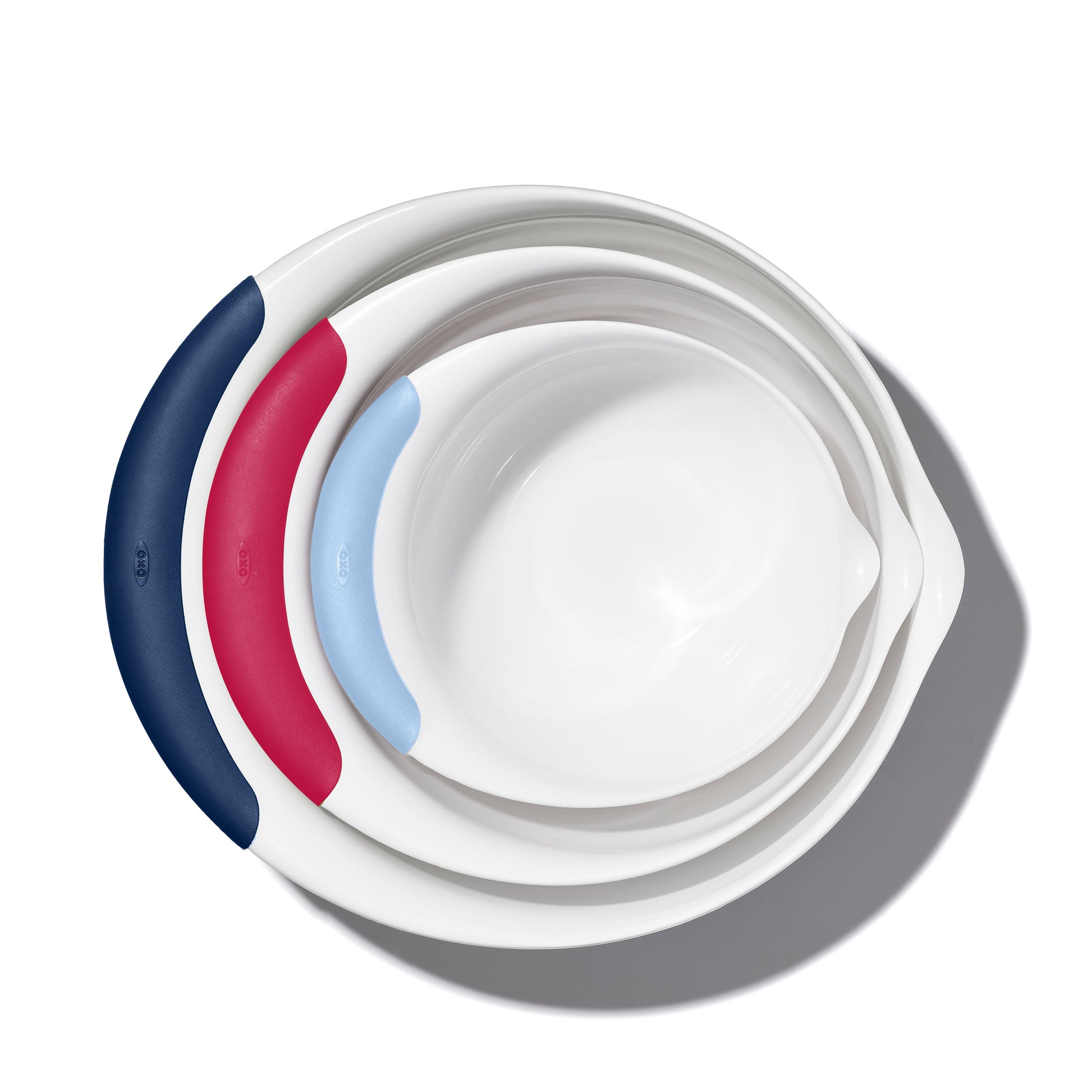 Top down view of the Oxo Good Grips 3pce Mixing Bowl Set