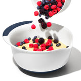 Oxo Good Grips 3pce Mixing Bowl Set | Navy bowl with berries