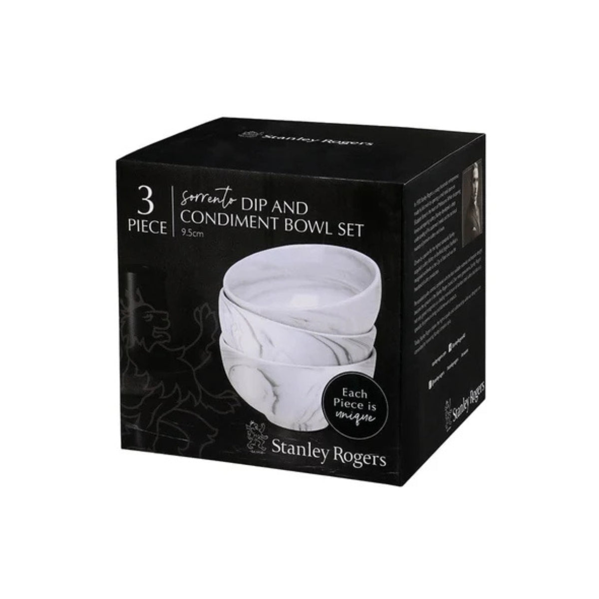 Stanley Rogers Sorrento Dip Bowl 3 Piece Set 9.5cm Gift Boxed