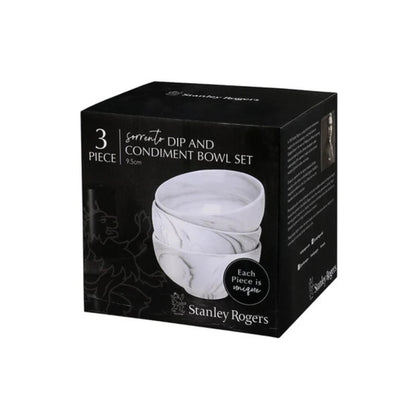 Stanley Rogers Sorrento Dip Bowl 3 Piece Set 9.5cm Gift Boxed