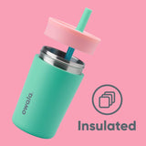 Owala Kids Tumbler Stainless Steel Insulated 12oz Reel Cool Fish (Pink Teal)