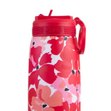 Oasis Stainless Steel D/W Ins. Sports Bottle W/ Sipper Straw Red Poppies