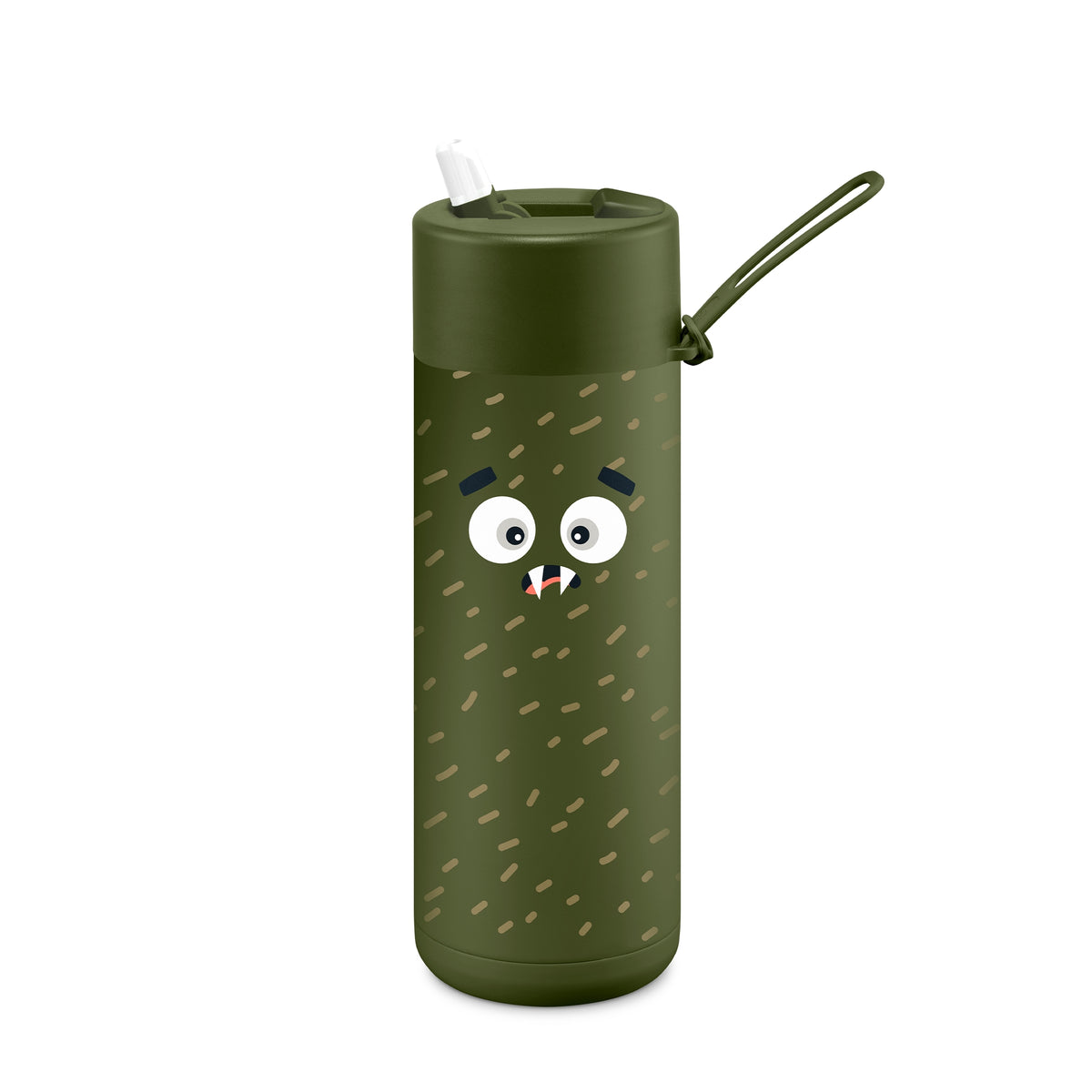 frank green Franksters 20oz Reusable Bottle - Khaki Scout with Flip Lid