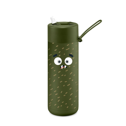frank green Franksters 20oz Reusable Bottle - Khaki Scout with Flip Lid