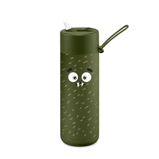 frank green Franksters 20oz Reusable Bottle - Khaki Scout with Flip Lid