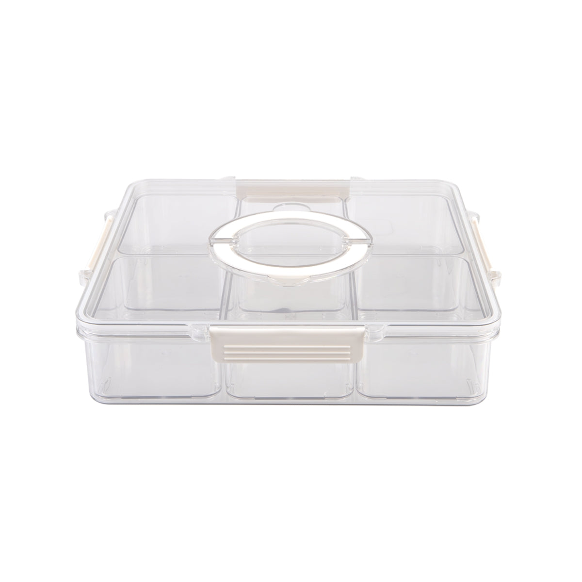 Alfresco Lane Square 6 Compartment Grazing Box with Carry Handles