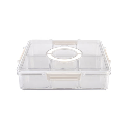 Alfresco Lane Square 6 Compartment Grazing Box with Carry Handles