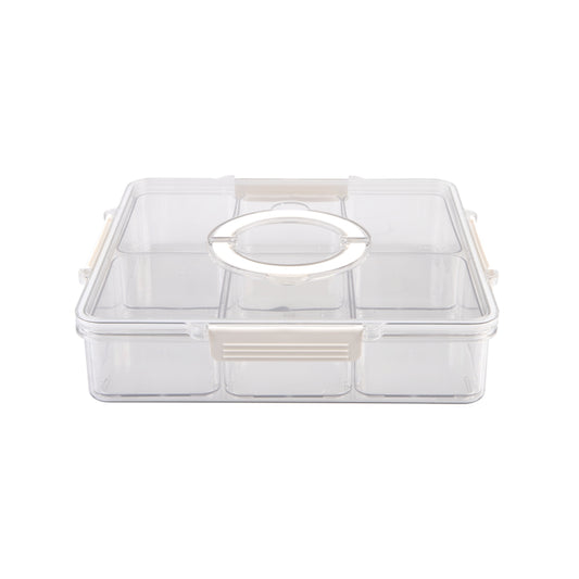 Alfresco Lane Square 6 Compartment Grazing Box with Carry Handles