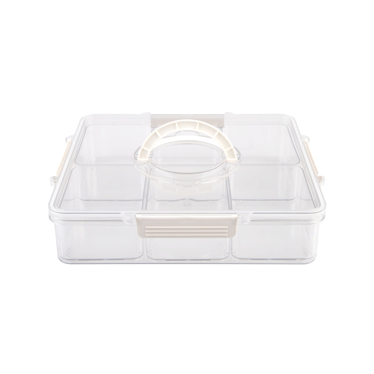 Alfresco Lane Square 6 Compartment Grazing Box with Carry Handles