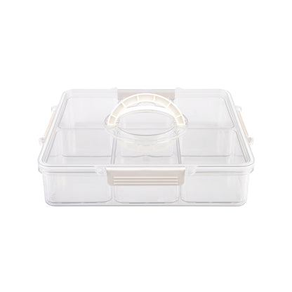 Alfresco Lane Square 6 Compartment Grazing Box with Carry Handles
