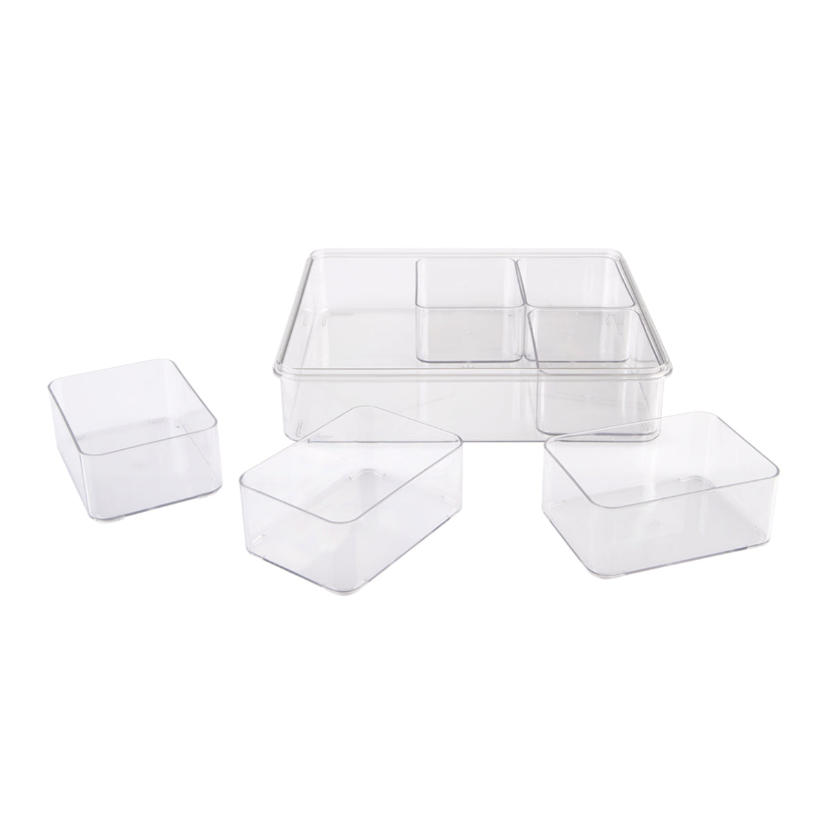 Alfresco Lane Square 6 Compartment Grazing Box with Carry Handles