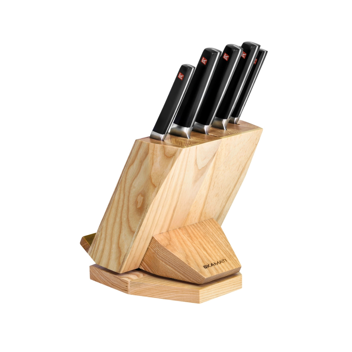 Kamati Knife Block Set With 360° Knife Block - 6 Piece
