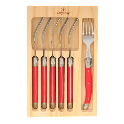 6 Piece Fork Set Red