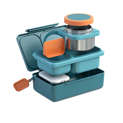Omie BoxUp Hot and Cold Bento Box Teal Green