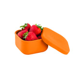Omie Omiesnack Silicone Snack Container 280ml - Orange with Strawberries