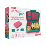 Packaging for the Bentgo Pop Lunch Box Bright Coral & Teal