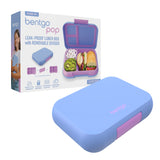 Packaging and Close Up of the Bentgo Pop Lunchbox Periwinkle and Pink
