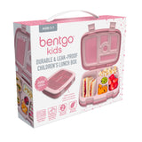Packaging of the Bentgo Kids Print Leak-Proof Bento Lunch Box Petal Pink Glitter