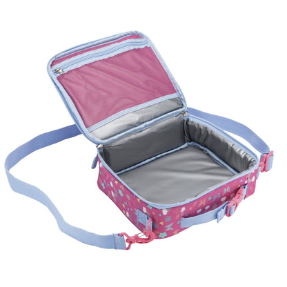 Inside View of Bentgo Kids Print Lunch Bag Rainbows & Butterflies