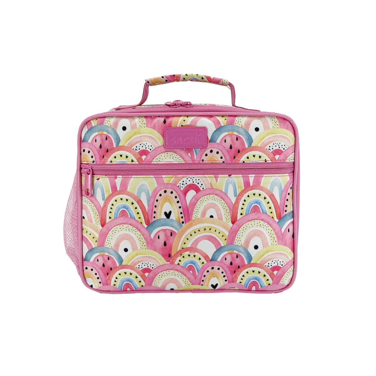 Sachi Insulated Crew Lunch Bag With Bottle Holder - Boho Rainbows