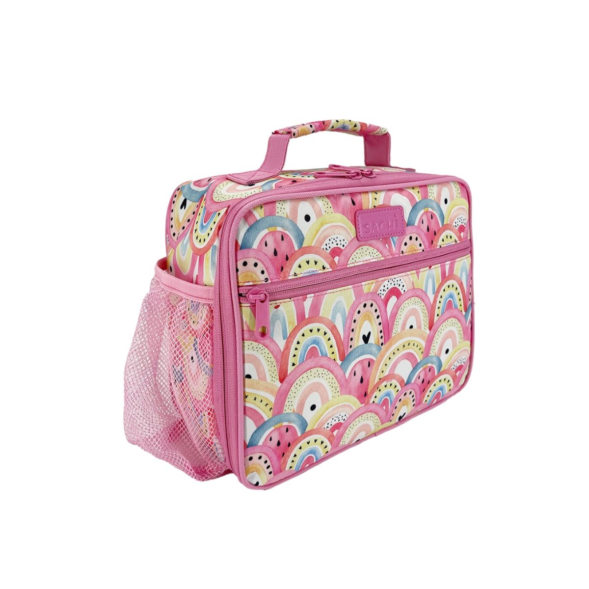 Sachi Insulated Crew Lunch Bag With Bottle Holder - Boho Rainbows