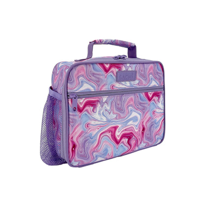 Sachi Insulated Crew Lunch Bag With Bottle Holder - Boho Marble Swirls