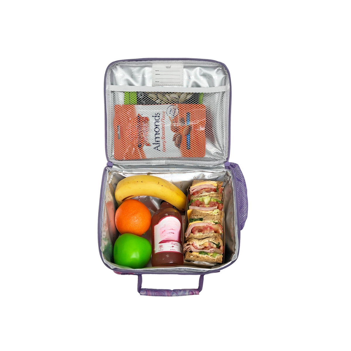 Sachi Insulated Crew Lunch Bag With Bottle Holder - Boho Marble Swirls