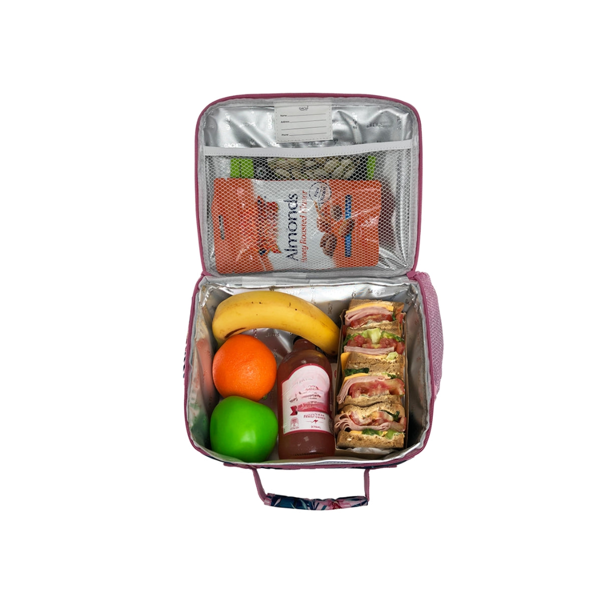 Sachi Insulated Crew Lunch Bag With Bottle Holder - Pink Orchids