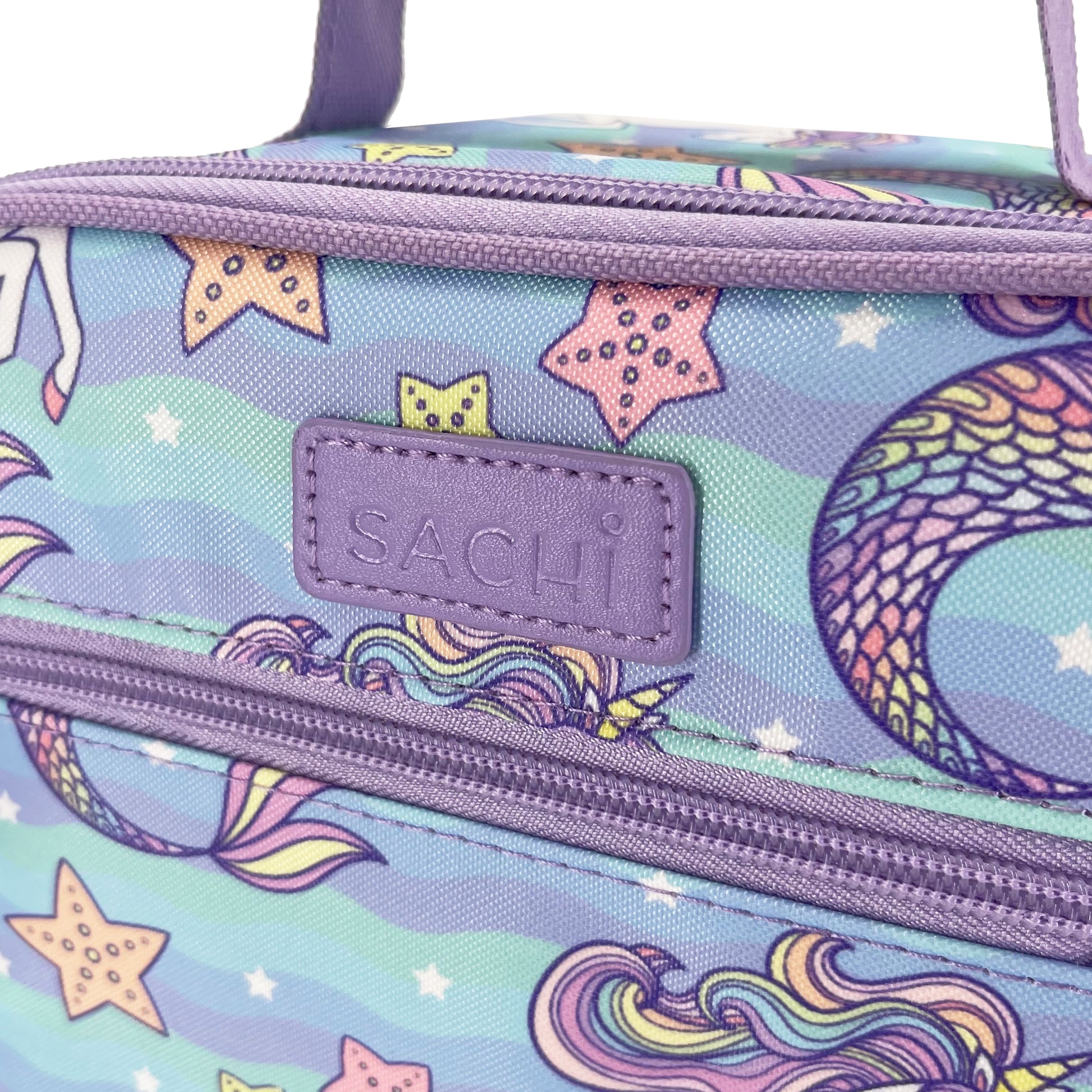 Sachi Style 225 Insulated Junior Lunch Tote Mermaid Unicorns Close Up
