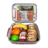Lunch Packed in the Sachi Insulated Rainbow Sky Lunch Tote