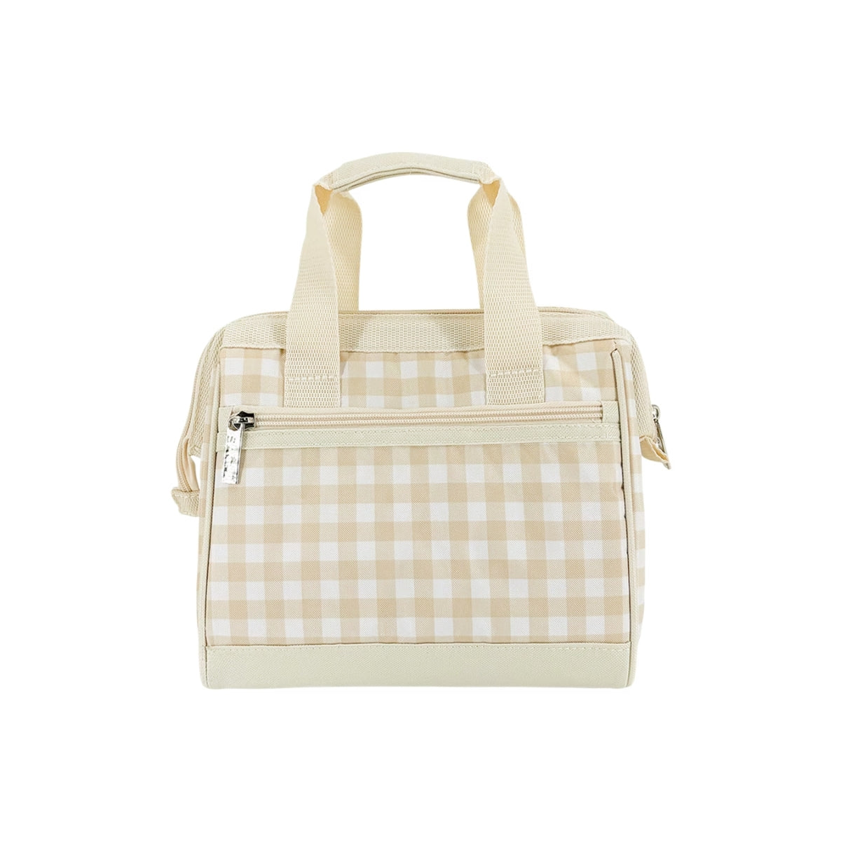 Sachi Insulated Lunch Bag - Beige Gingham