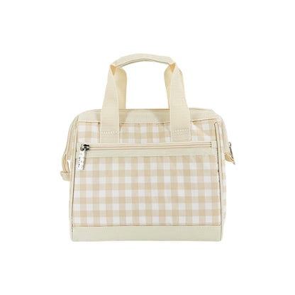 Sachi Insulated Lunch Bag - Beige Gingham