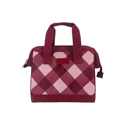 Sachi Insulated Lunch Bag - Burgundy Tartan