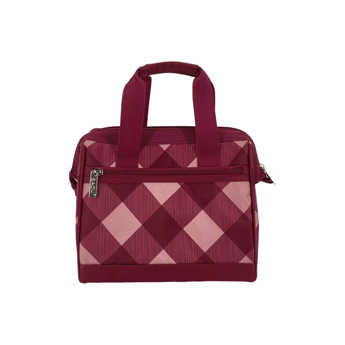 Sachi Insulated Lunch Bag - Burgundy Tartan