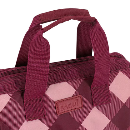 Sachi Insulated Lunch Bag - Burgundy Tartan