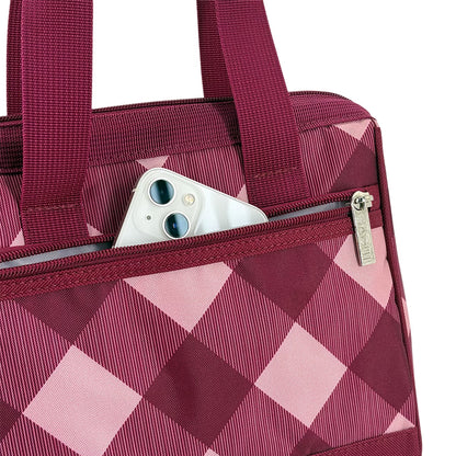 Sachi Insulated Lunch Bag - Burgundy Tartan
