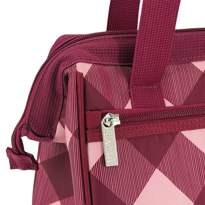 Sachi Insulated Lunch Bag - Burgundy Tartan