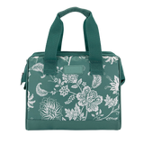 Sachi Insulated Lunch Bag Green Paisly Style 34 Front View